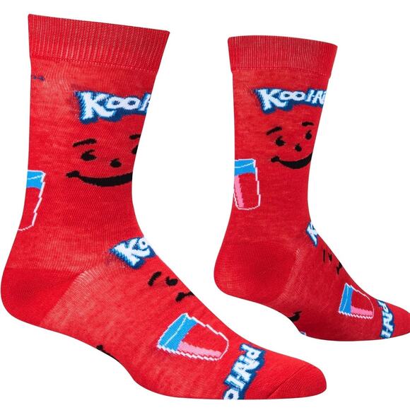 Odd Sox Unisex Kool Aid Man Oh Yeah Novelty Crew Socks Retro 80s 90s Red Blue - Picture 6 of 8